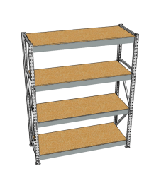 Стеллаж грузовой СГР 3000x1500x500 4 полки (ДСП)