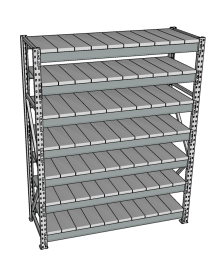 Стеллаж грузовой СГР 2000x1800x400 7 полок (металл)