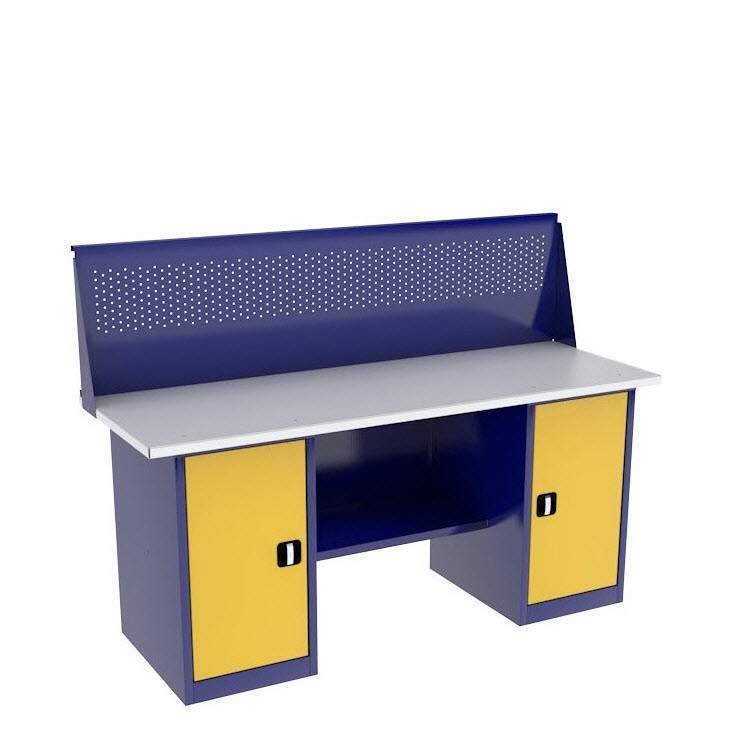 Верстак двухтумбовый ВП-5/1,9 с экраном купить в Оренбурге Верстак двухтумбовый ВП-5/1,9 с экраном купить в Оренбурге