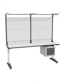 Стол монтажный ДиКом СР-200-01, ESD Thermopal, нерегулируемый, экран Э3, с подвесной тумбой Стол монтажный ДиКом СР-200-01, ESD Thermopal, нерегулируемый, экран Э3, с подвесной тумбой