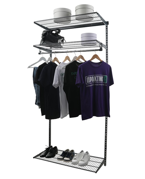 Гардеробная система Практик Home Basic G90 графит купить в Оренбурге Гардеробная система Практик Home Basic G90 графит купить в Оренбурге