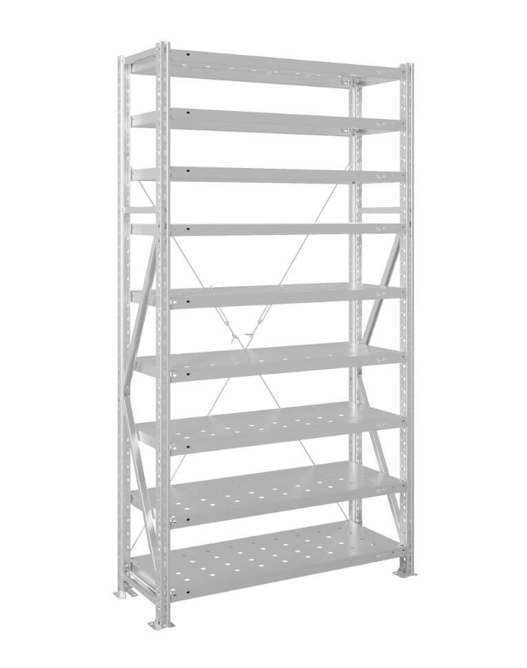 Стеллаж MS U 2000x700x500 9 полок (400 кг, перф) купить в Оренбурге