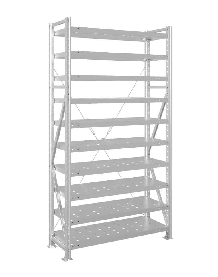 Стеллаж MS U 2000x700x500 10 полок (400 кг, перф) купить в Оренбурге