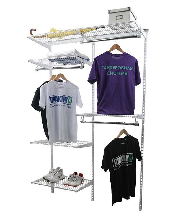 Гардеробная система Практик Home Optima G120 белая купить в Оренбурге