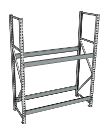 Стеллаж грузовой СГР 2500x1200x500 2 полки (без настила) Стеллаж грузовой СГР 2500x1200x500 2 полки (без настила)