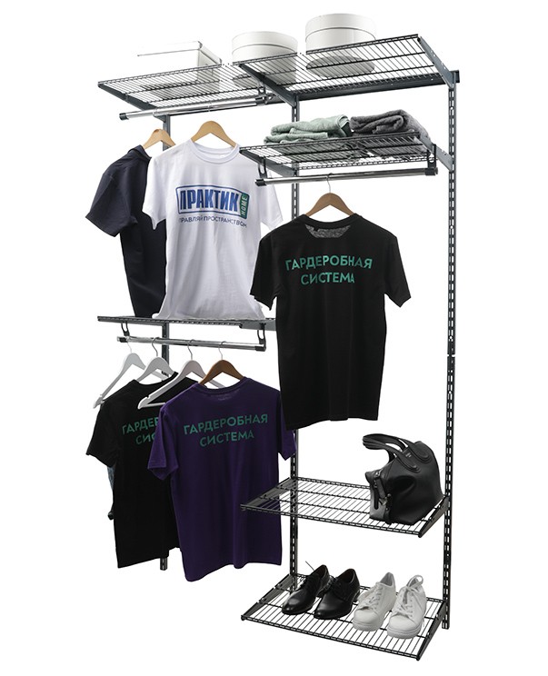 Гардеробная система Практик Home Optima G120 графит купить в Оренбурге