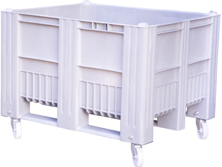 BoxPallet 1200x1000x900 мм сплошной на колесах серый купить в Оренбурге
