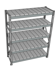Стеллаж грузовой СГР 2500x1500x600 5 полок (металл)