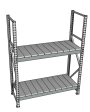 Стеллаж грузовой СГР 3000x1500x600 2 полки (металл) Стеллаж грузовой СГР 3000x1500x600 2 полки (металл)
