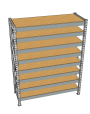 Стеллаж грузовой СГР 2500x1500x600 8 полок (ДСП) Стеллаж грузовой СГР 2500x1500x600 8 полок (ДСП)
