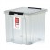 Контейнер Rox Box Original 50 (500х390х390 мм с крышкой и клипсами, на роликах, прозрачный) купить в Оренбурге