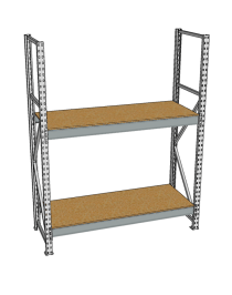 Стеллаж грузовой СГР 3000x1200x1000 2 полки (ДСП)