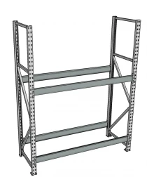 Стеллаж грузовой СГР 2000x1500x600 2 полки (без настила)