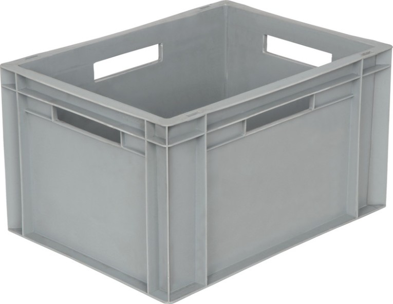 Ящик 400х300х230 сплошной,с ручками,гладкое дно, серый B-4322 купить в Оренбурге Ящик 400х300х230 сплошной,с ручками,гладкое дно, серый B-4322 купить в Оренбурге
