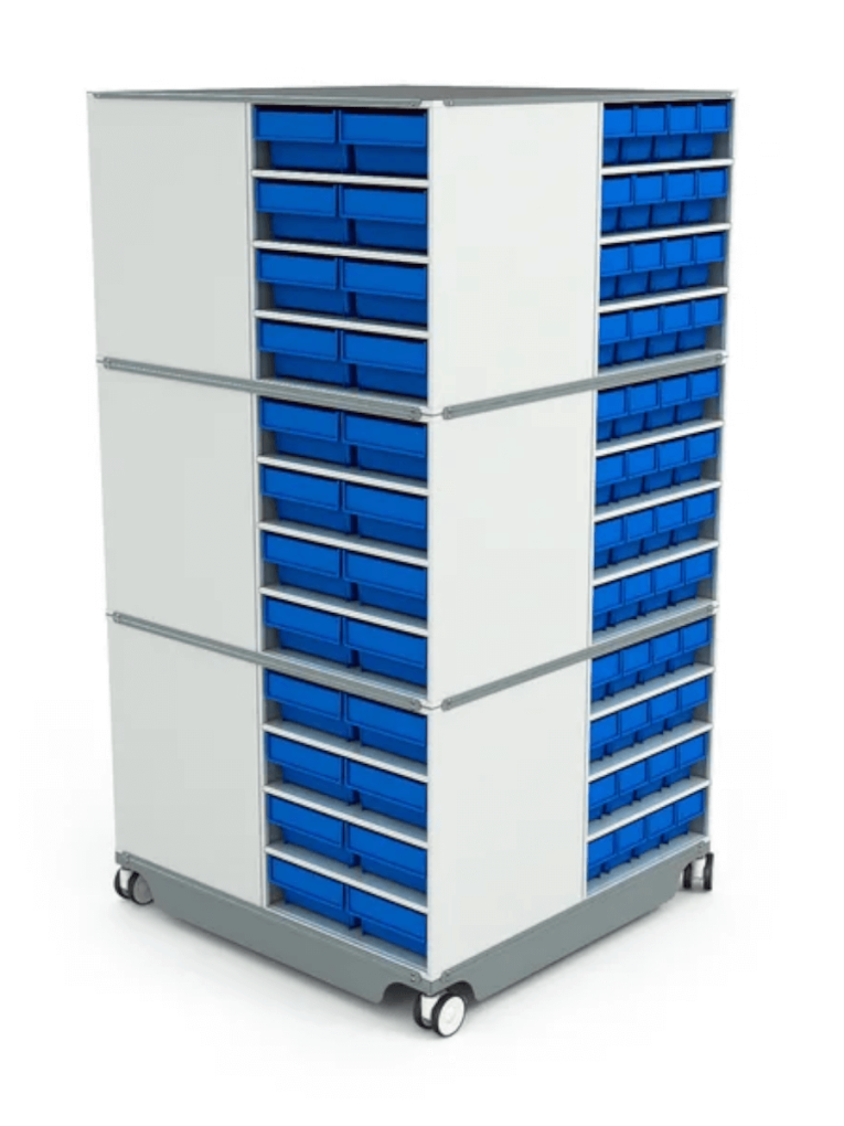 КП-03 Кассетница поворотная с синими ящиками купить в Оренбурге