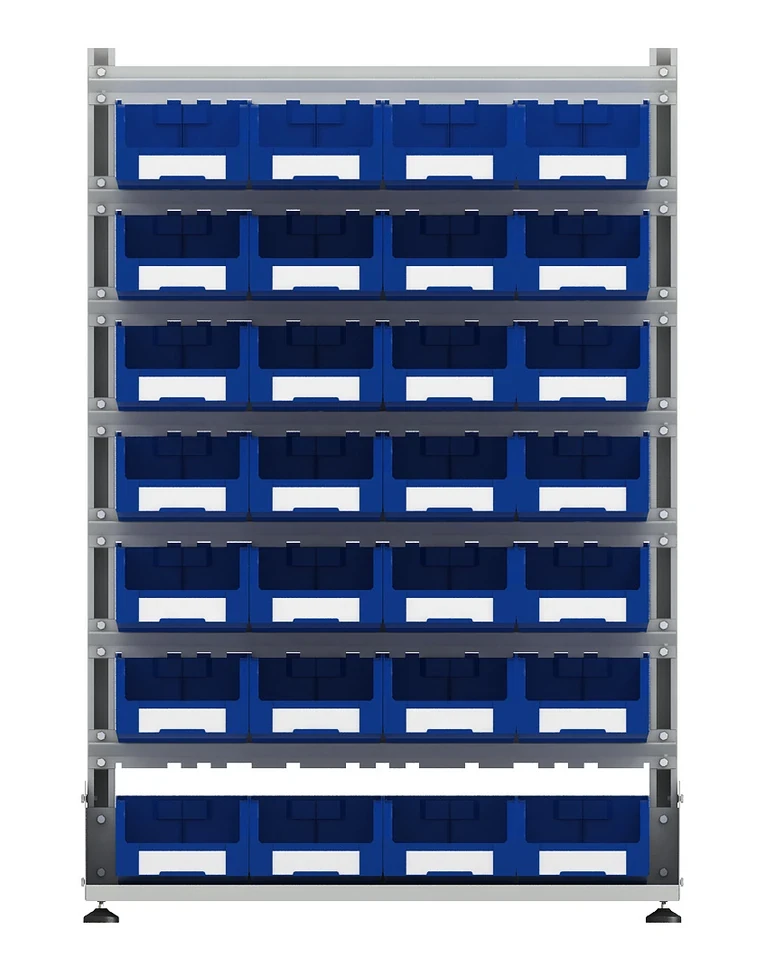 Стеллаж для пластиковых лотков SORTEX двухсторонний 1500x1000x800.03 купить в Оренбурге