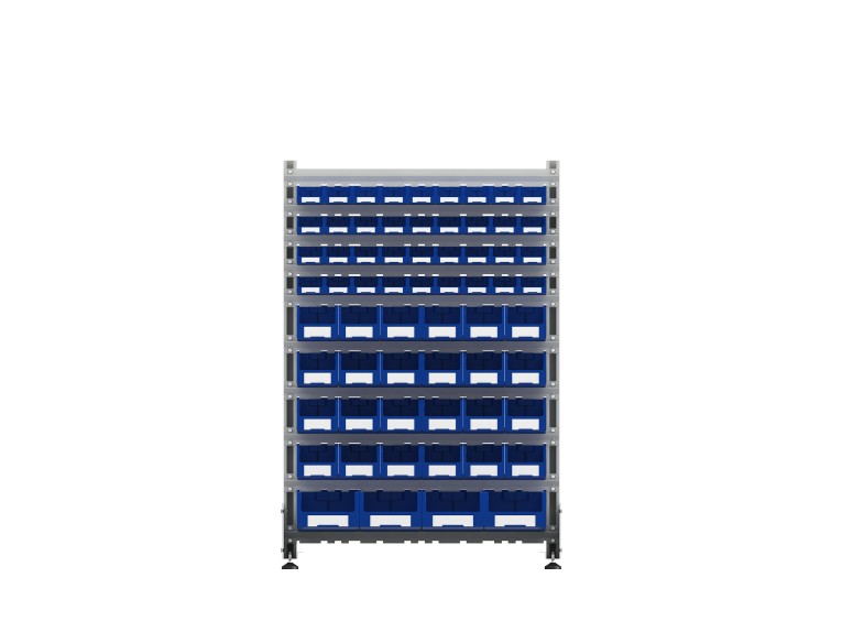 Стеллаж для пластиковых лотков SORTEX двухсторонний 1500x1000x800.05 купить в Оренбурге