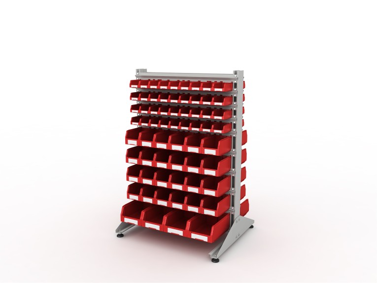 Стеллаж для пластиковых лотков SORTEX двухсторонний 1500x1000x800.05 купить в Оренбурге