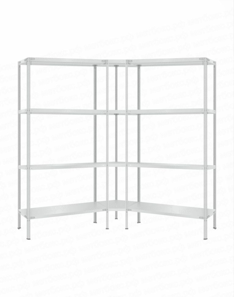 Стеллаж угловой 2000х1800х1800 (4 яруса глубиной 600мм) купить в Оренбурге Стеллаж угловой 2000х1800х1800 (4 яруса глубиной 600мм) купить в Оренбурге