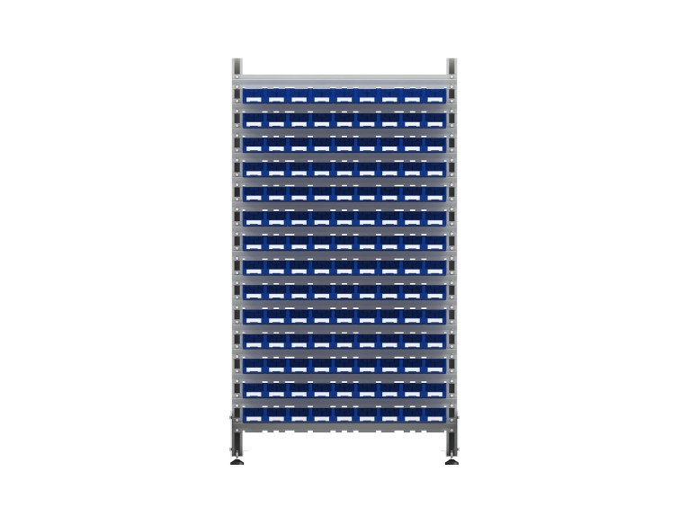 Стеллаж для пластиковых лотков SORTEX двухсторонний 1800x1000x800.01 купить в Оренбурге