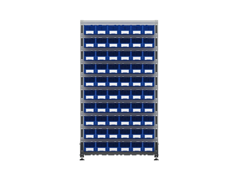 Стеллаж для пластиковых лотков SORTEX двухсторонний 1800x1000x800.02 купить в Оренбурге