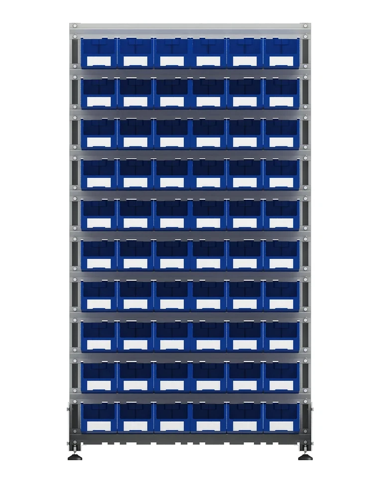 Стеллаж для пластиковых лотков SORTEX двухсторонний 1800x1000x800.02 купить в Оренбурге
