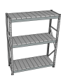 Стеллаж грузовой СГР 2500x900x600 3 полки (металл) Стеллаж грузовой СГР 2500x900x600 3 полки (металл)