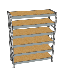 Стеллаж грузовой СГР 2500x900x600 6 полок (ДСП)