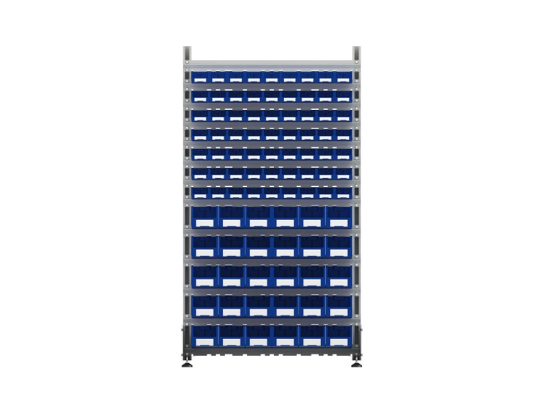 Стеллаж для пластиковых лотков SORTEX двухсторонний 1800x1000x800.04 купить в Оренбурге
