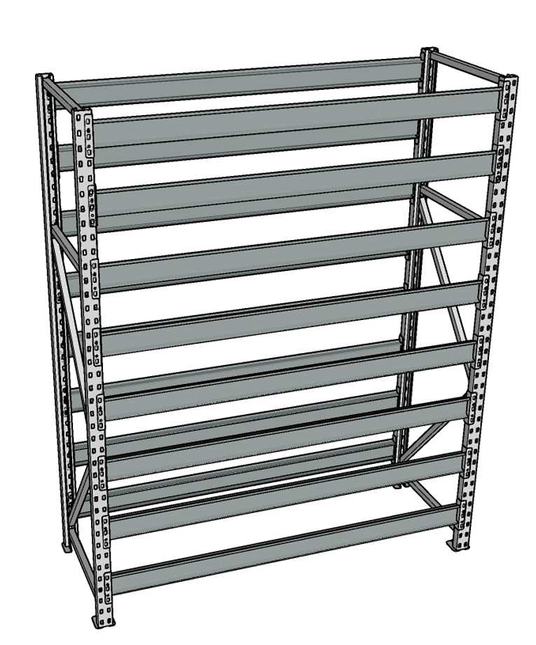 Стеллаж грузовой СГР 2500x900x800 8 полок (без настила) купить в Оренбурге Стеллаж грузовой СГР 2500x900x800 8 полок (без настила) купить в Оренбурге
