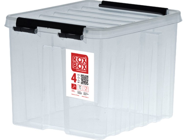 Контейнер Rox Box Original 4 (210х170х175 мм с крышкой и клипсами прозрачный) купить в Оренбурге