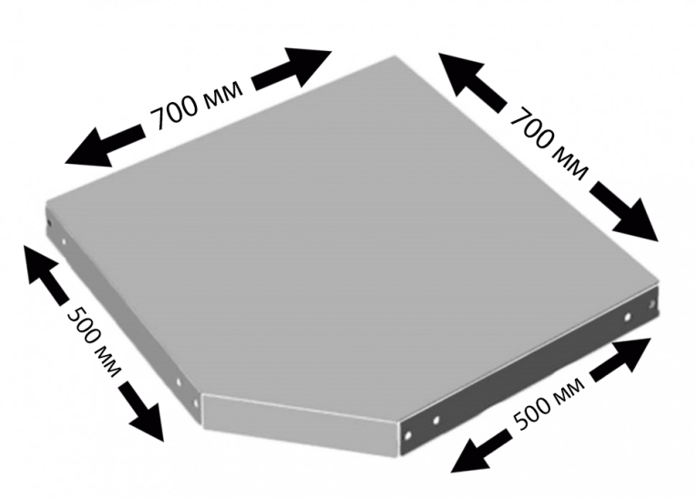 Угловая полка Практик MS 50F (700х500) купить в Оренбурге