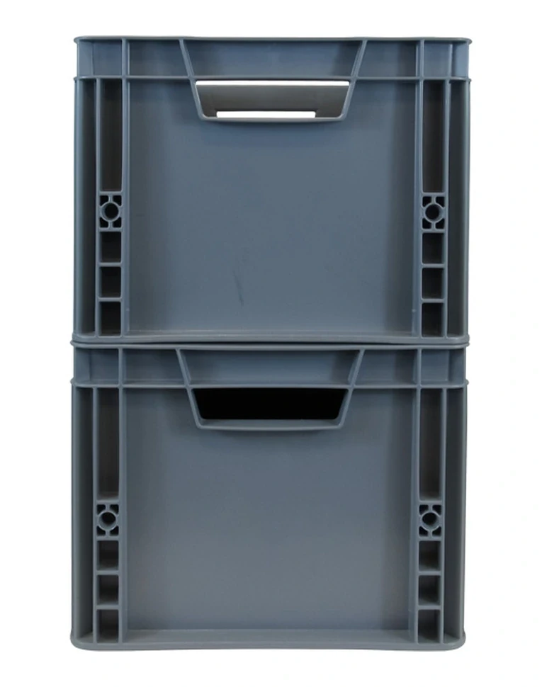 Ящик п/п 400х300х220 сплошной, усиленное дно, цв. серый Ящик п/п 400х300х220 сплошной, усиленное дно, цв. серый