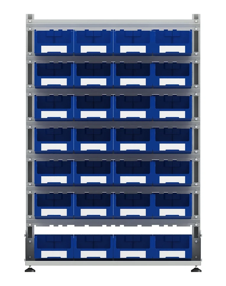 Стеллаж для пластиковых лотков SORTEX односторонний 1500x1000x450.03 купить в Оренбурге