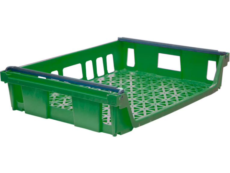 Ящик 744х557х167 со складываемыми ручками зелёный купить в Оренбурге Ящик 744х557х167 со складываемыми ручками зелёный купить в Оренбурге