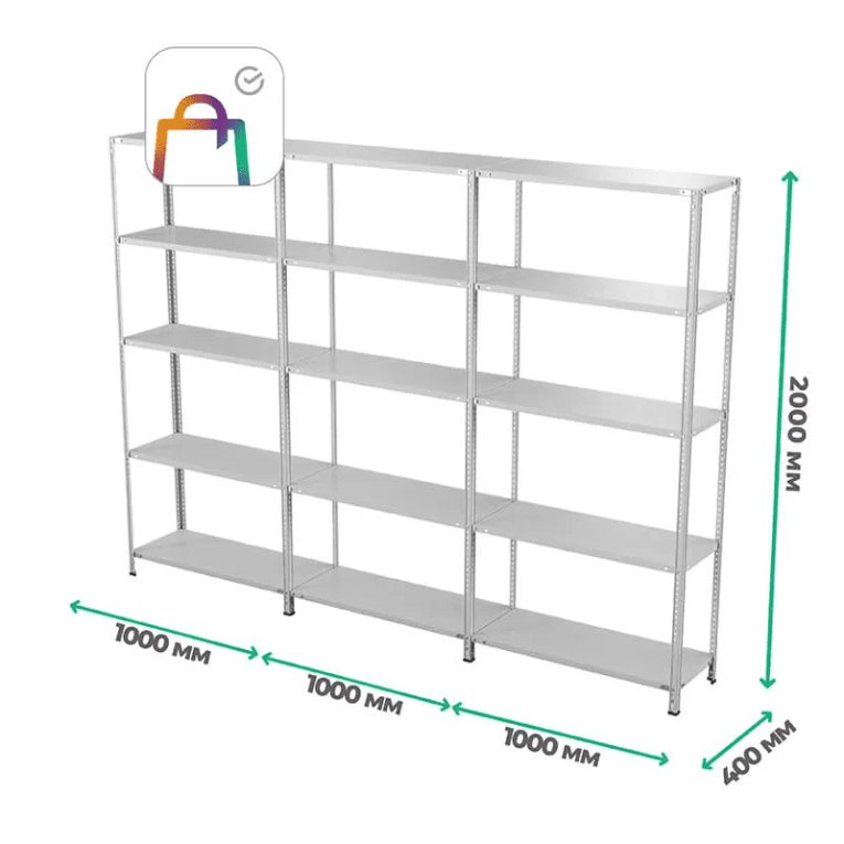 Стеллаж ПВЗ Сбер 2000х3000х400 5 полок купить в Оренбурге Стеллаж ПВЗ Сбер 2000х3000х400 5 полок купить в Оренбурге