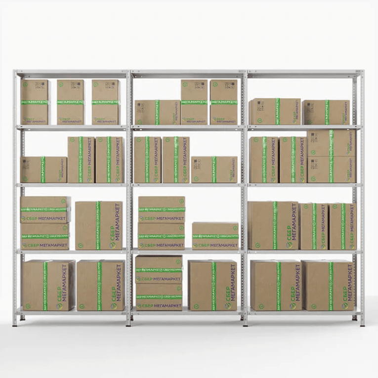 Стеллаж ПВЗ Сбер 2000х3000х400 5 полок купить в Оренбурге Стеллаж ПВЗ Сбер 2000х3000х400 5 полок купить в Оренбурге