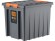 Контейнер особопрочный Rox Box PRO 50 (500х390х390 мм с крышкой и клипсами, на роликах, антрацит) купить в Оренбурге