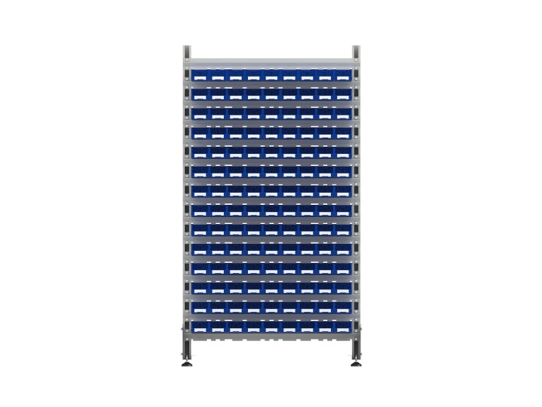 Стеллаж для пластиковых лотков SORTEX односторонний 1800x1000x450.01 купить в Оренбурге