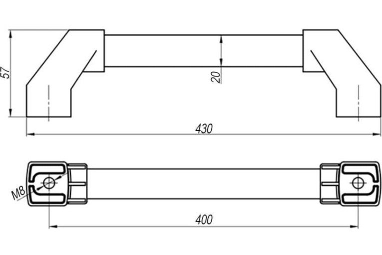 Ручка трубчатая СТ-4 АТ40020 купить в Оренбурге
