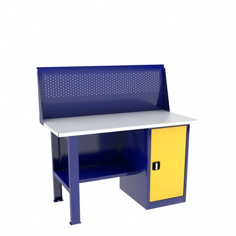 Однотумбовый слесарный верстак ВП-2/1,4 с экраном купить в Оренбурге Однотумбовый слесарный верстак ВП-2/1,4 с экраном купить в Оренбурге