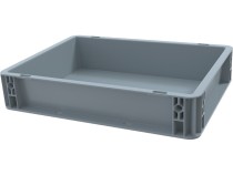 Ящик 600х400х75 сплошной, усиленное дно, цв. серый Ящик 600х400х75 сплошной, усиленное дно, цв. серый