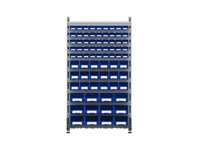 Стеллаж для пластиковых лотков SORTEX односторонний 1800x1000x450.06 купить в Оренбурге