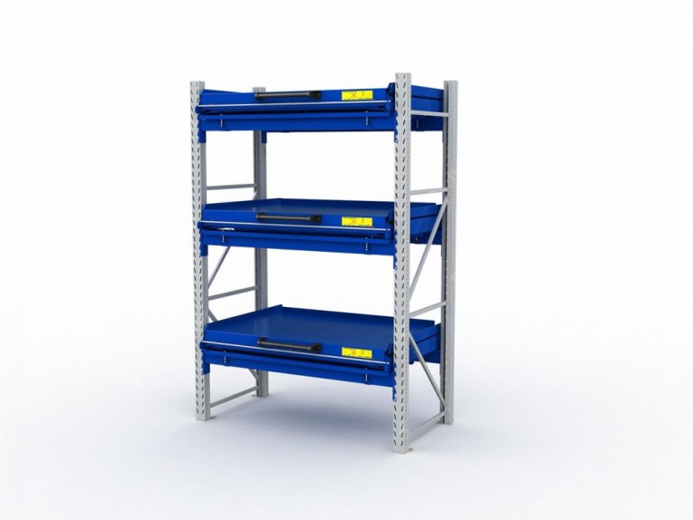 Стеллаж с выкатными платформами S-HEAVY 1000/1300 (3 яруса хранения) купить в Оренбурге Стеллаж с выкатными платформами S-HEAVY 1000/1300 (3 яруса хранения) купить в Оренбурге
