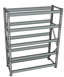 Стеллаж грузовой СГР 3000x1800x800 5 полок (без настила)