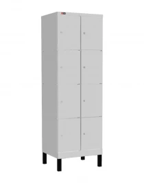 Шкаф-локер ДиКом УНО-324, корпус RAL 7038, двери RAL 7038, на ножках