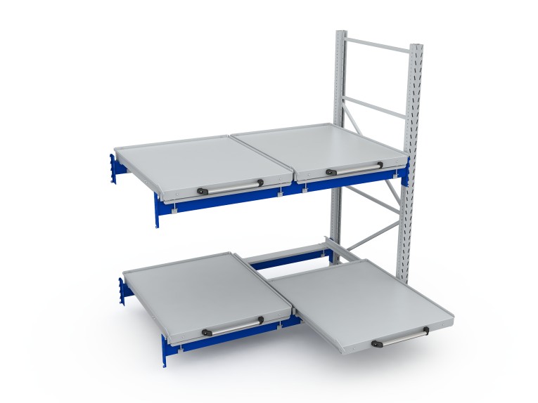 Стеллаж с выкатными платформами S-HEAVY 500 (2 яруса хранения) купить в Оренбурге Стеллаж с выкатными платформами S-HEAVY 500 (2 яруса хранения) купить в Оренбурге