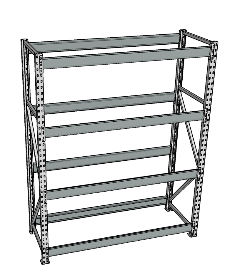 Стеллаж грузовой СГР 2000x900x500 4 полки (без настила) купить в Оренбурге Стеллаж грузовой СГР 2000x900x500 4 полки (без настила) купить в Оренбурге