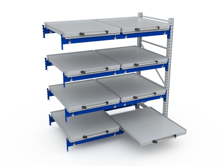 Стеллаж с выкатными платформами S-HEAVY 500 (4 яруса хранения) купить в Оренбурге Стеллаж с выкатными платформами S-HEAVY 500 (4 яруса хранения) купить в Оренбурге