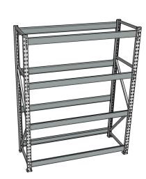 Стеллаж грузовой СГР 2000x900x800 4 полки (без настила)